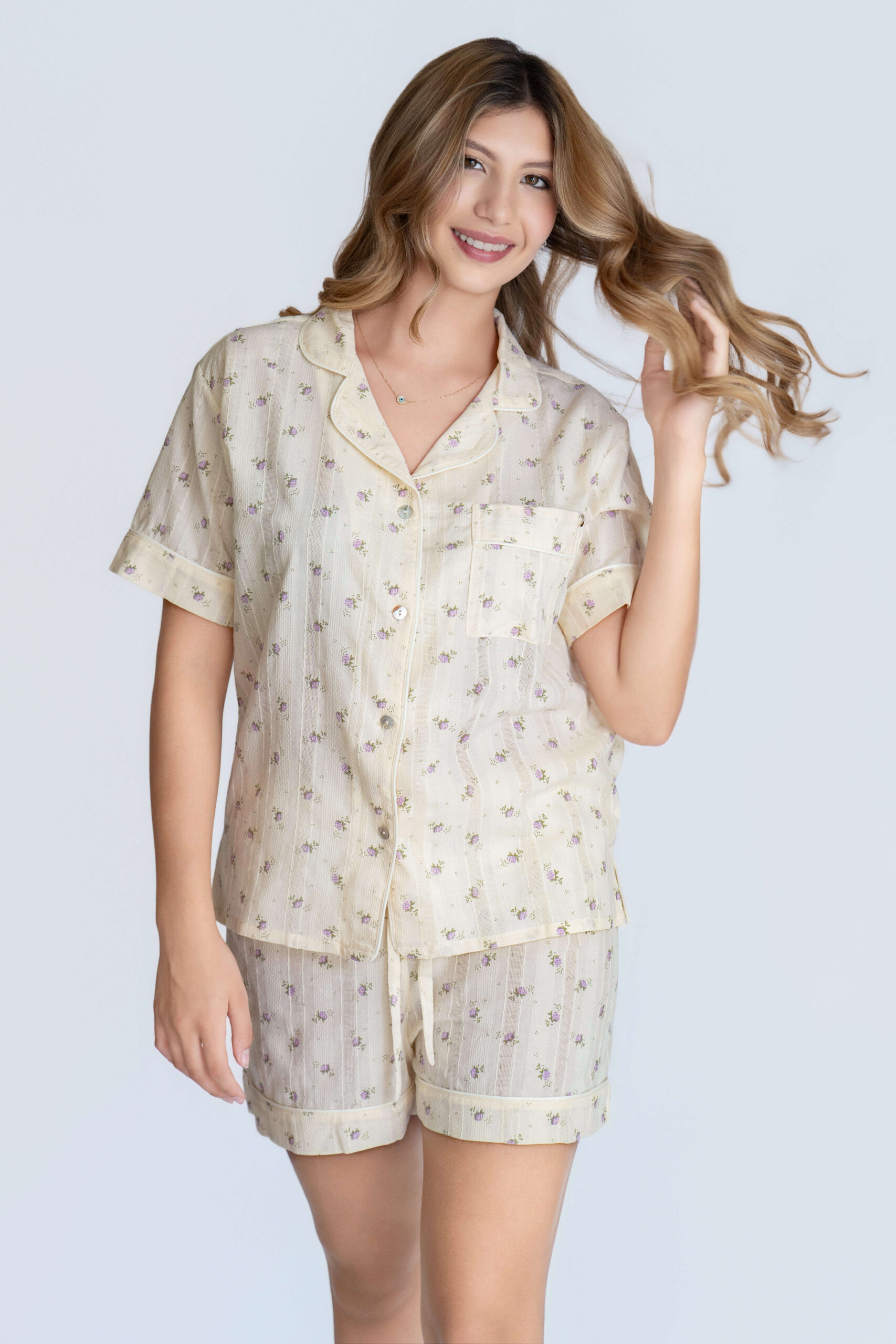 LUCIA SHORT/CAMISA 100% ALGOD脫N - Imagen 2